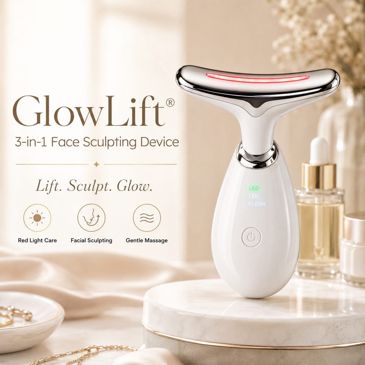GlowLift® 3-in-1 Face Sculpting Device