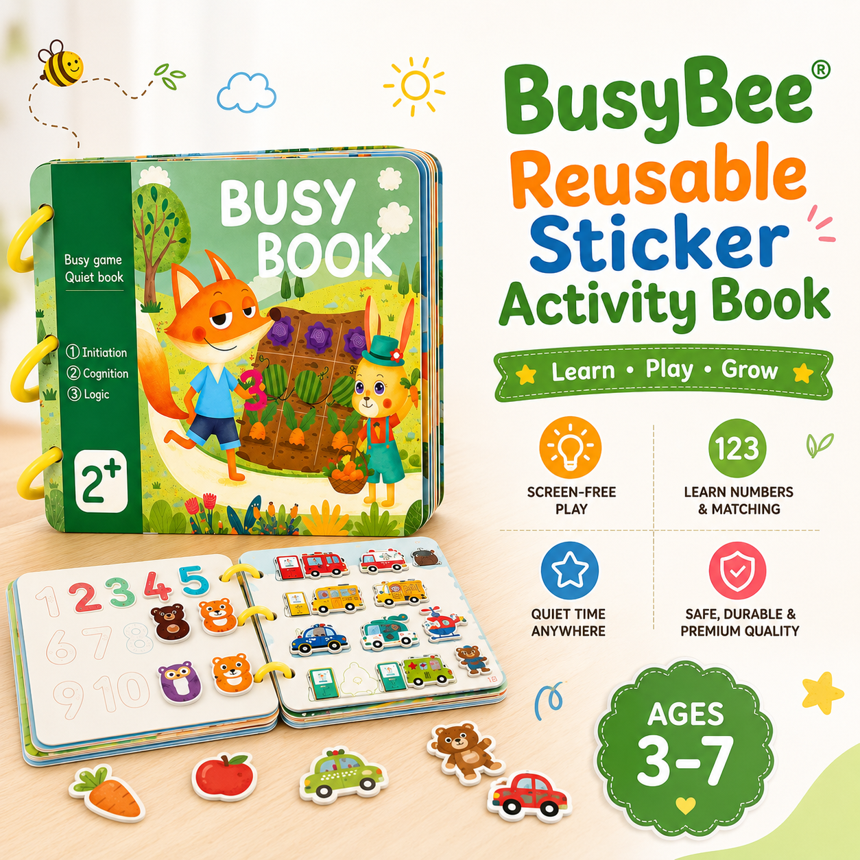 BusyBee® Reusable Sticker Activity Book