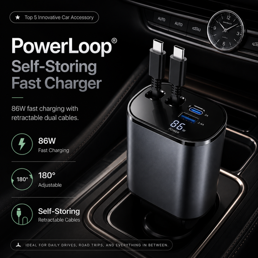 PowerLoop® Self-Storing Fast Charger