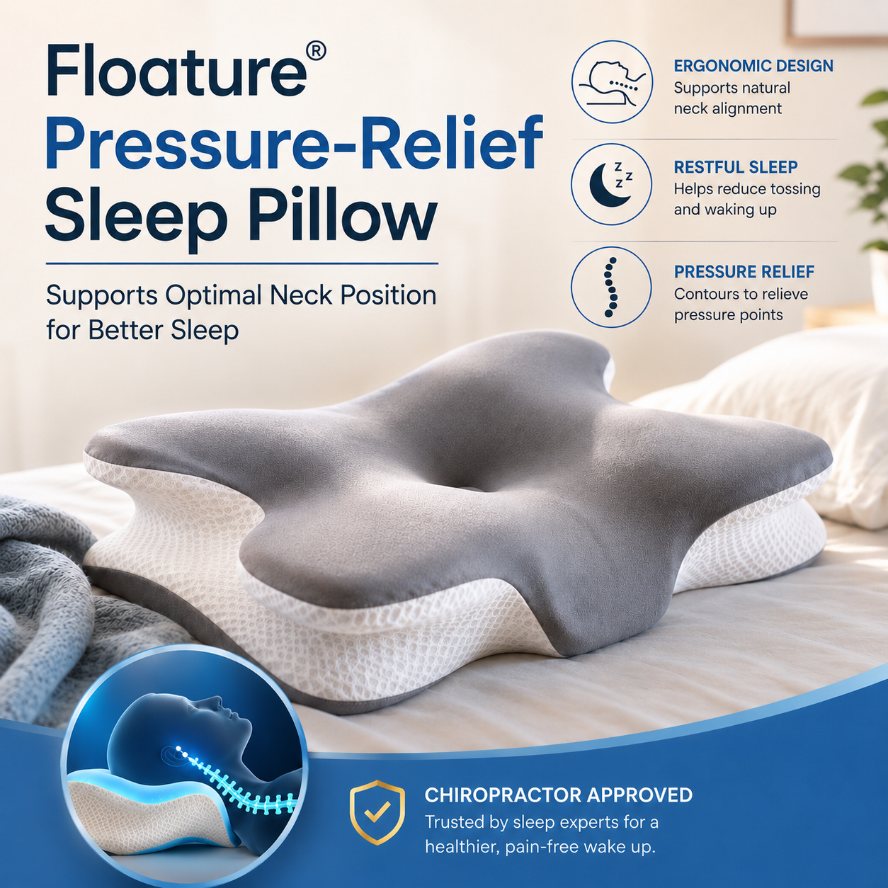 Floature® Pressure-Relief Sleep Pillow